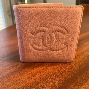 ❌SOLD❌ 100% Auth Chanel Soft Pink Caviar Leather Womens Bifold Wallet